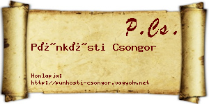 Pünkösti Csongor névjegykártya